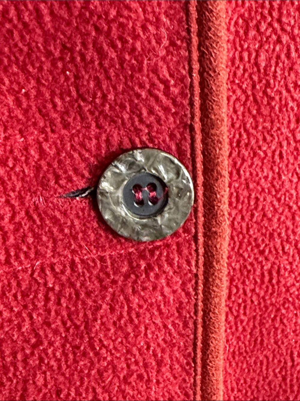 Vintage L.L. Bean Red Hooded Button-Front Coat - Picture 5 of 7